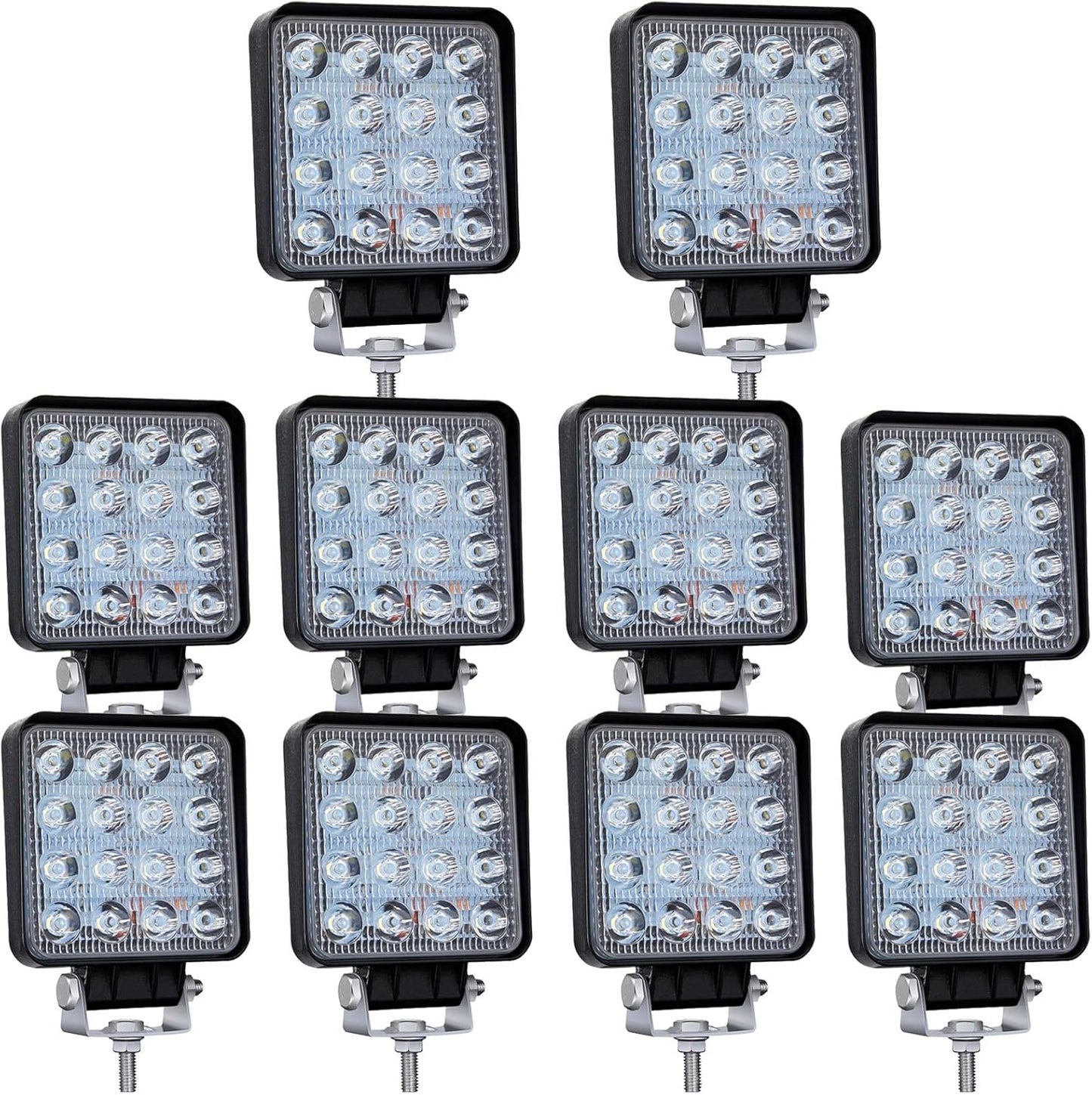 LED Pod Lights 4 Inch 48W 4000lm Square Spot Off-Road Lights