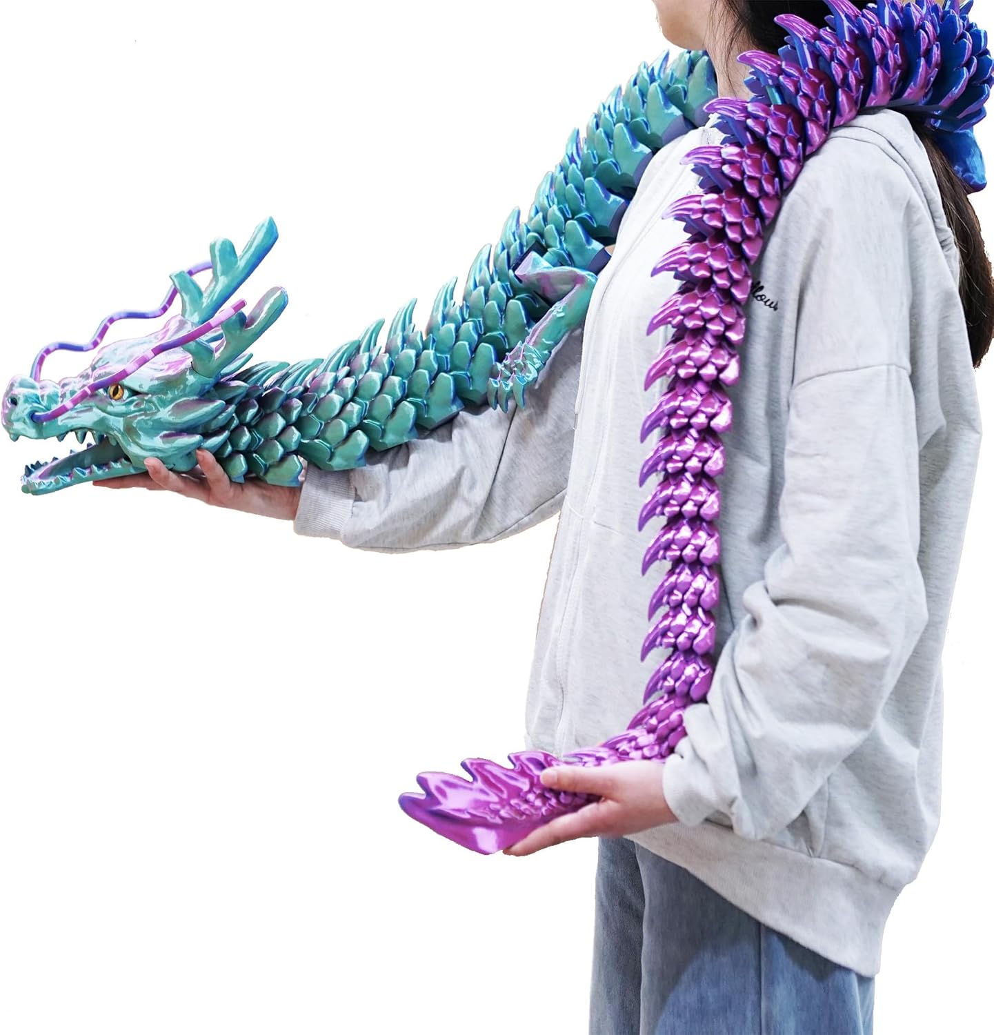 47.3inch Super Large 3D Printed Dragon Model for Fantasy Lovers