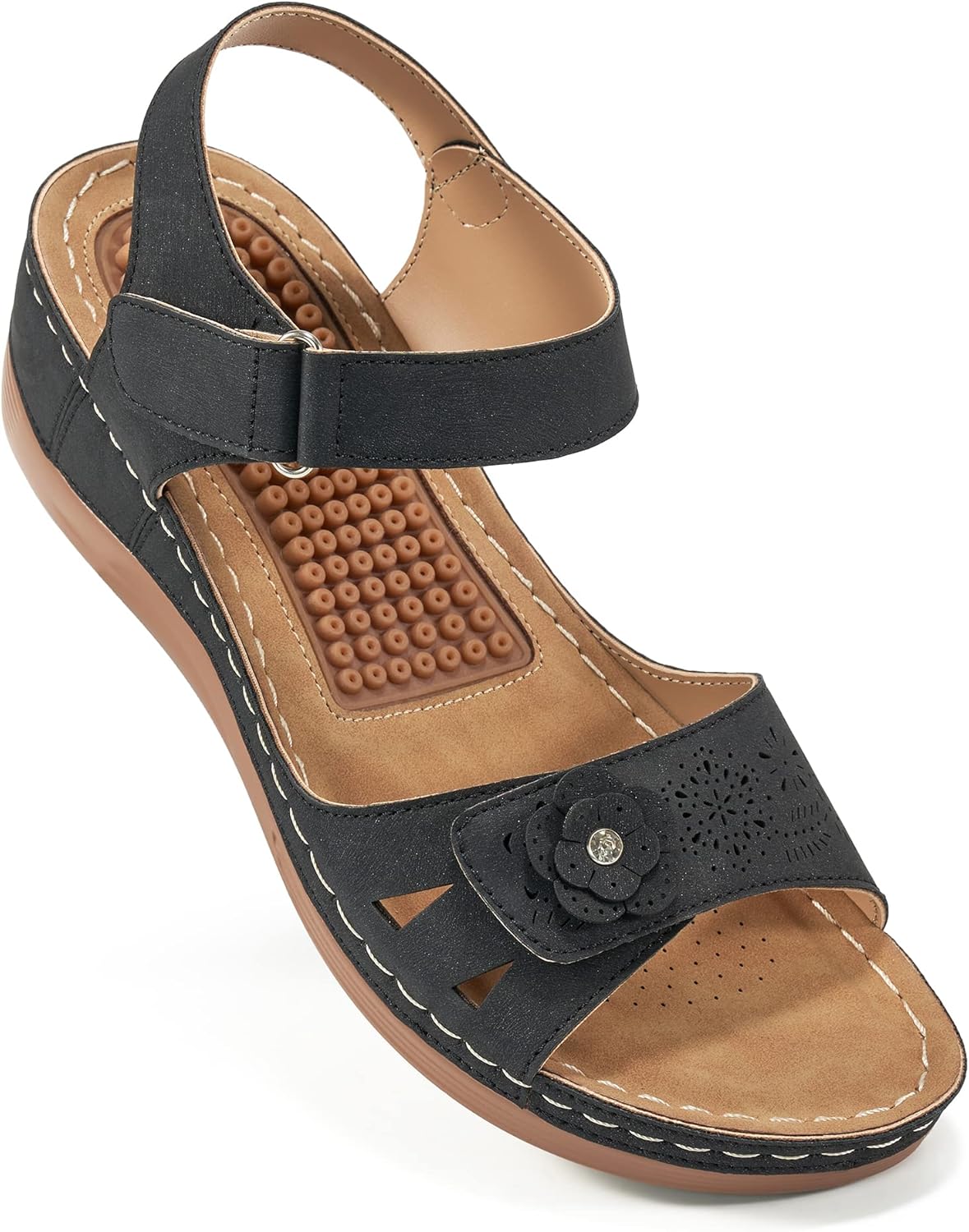 FUDYNMALC Sandals for Women: Comfortable Orthopedic Wedge Shoes