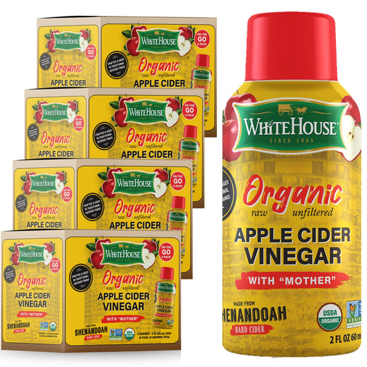 Organic Apple Cider Vinegar Shots, Raw Unfiltered - Pack of 24
