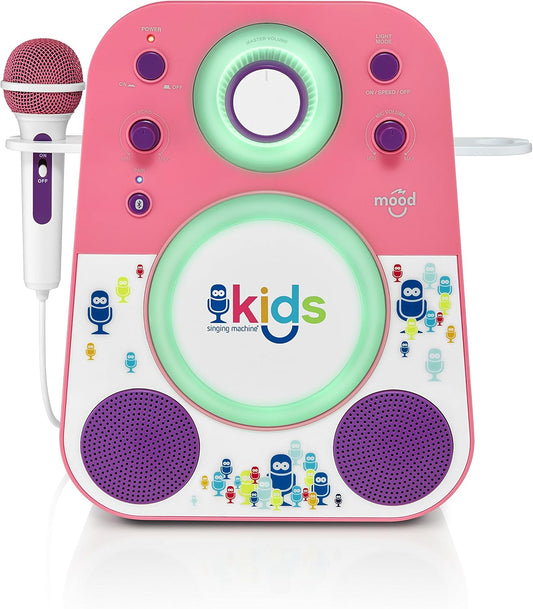 Kids Sing-Along Speaker with Night Light, Pink/Purple