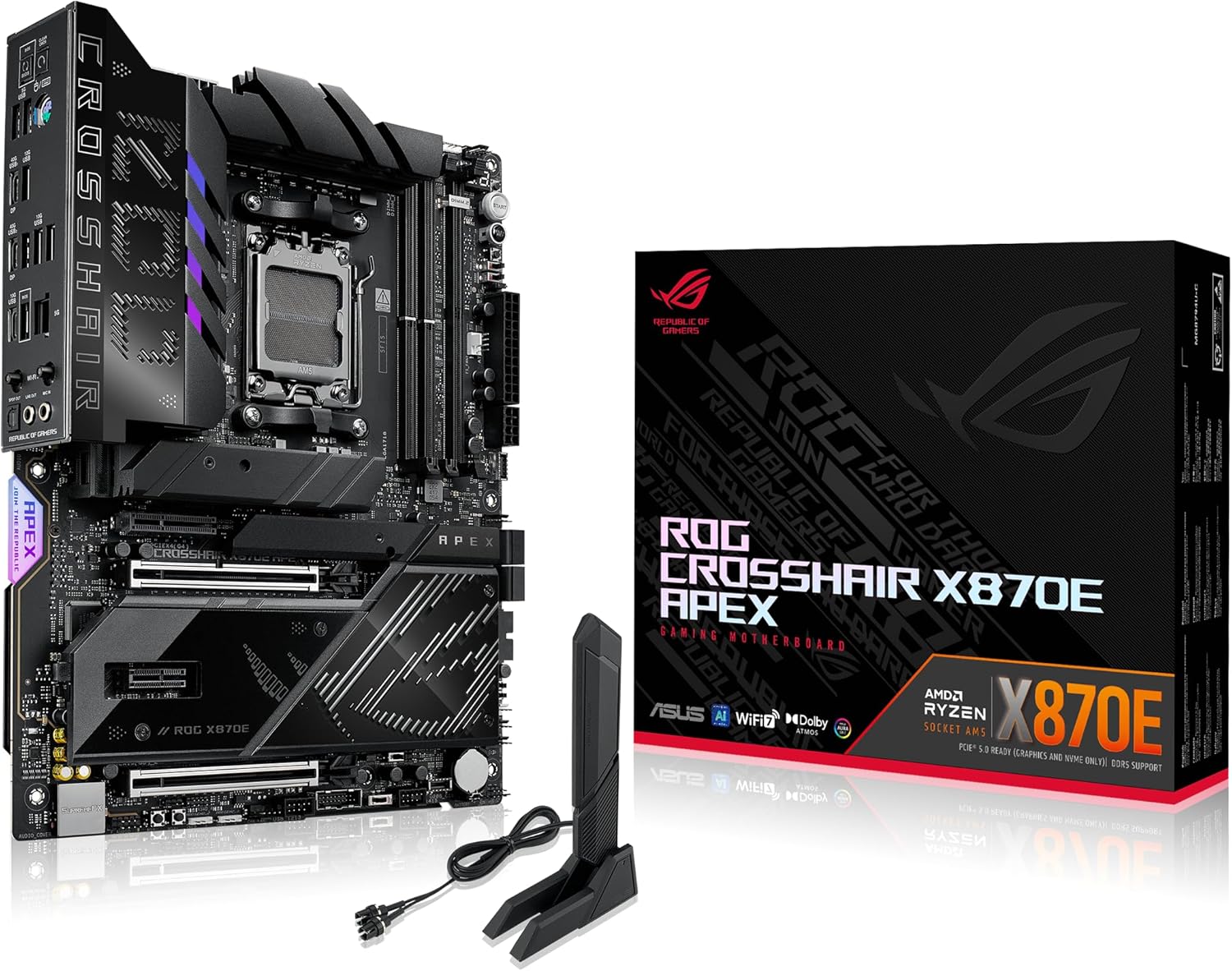 ASUS ROG Crosshair X870E APEX Motherboard for AI PCs