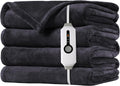 Heated Blanket Twin Size 62in x 84in - Soft Flannel, 4 Levels, 10h