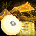 LUCKFEN Rechargeable Camping String Lights - 8 Modes, 15hr Lasting Power