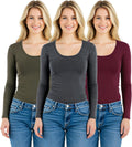 Emmalise Women's Basic Athletic Fit Long Sleeve Tee - Comfortable Tees