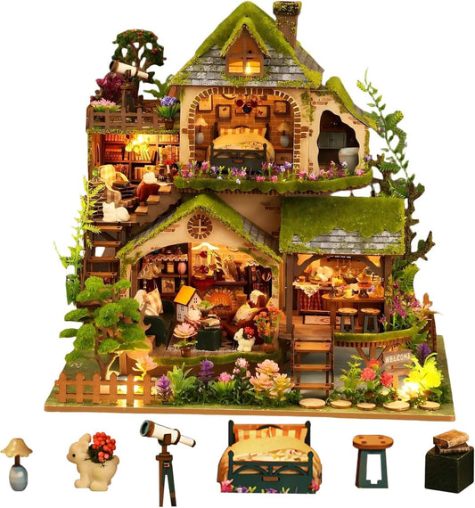 OZJAY Miniature House Kit for Creative DIY Dollhouse Fun