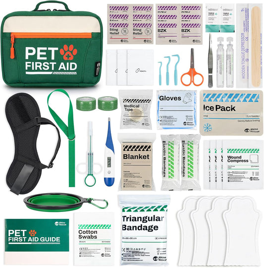 RHINO RESCUE Pet First Aid Kit - Safety Essentials