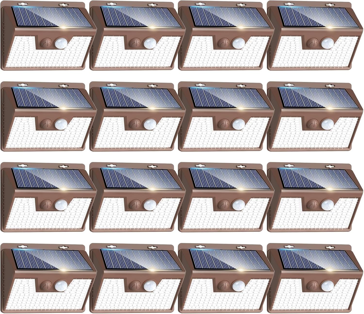 Peasur Solar Lights Outdoor Motion Sensor 16 Pack for Security