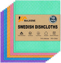 Swedish Dish Cloths 10 Pack Reusable Kitchen Dishcloths - Ultra