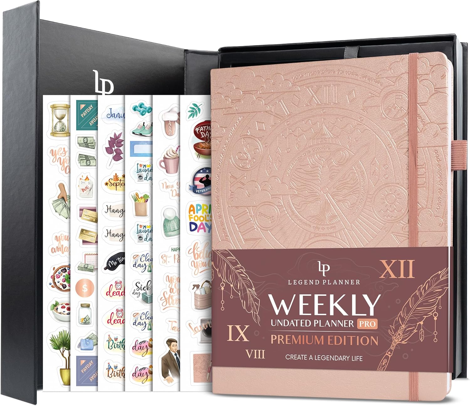 Legend Planner PRO Premium Large Undated Weekly & Monthly Organizer