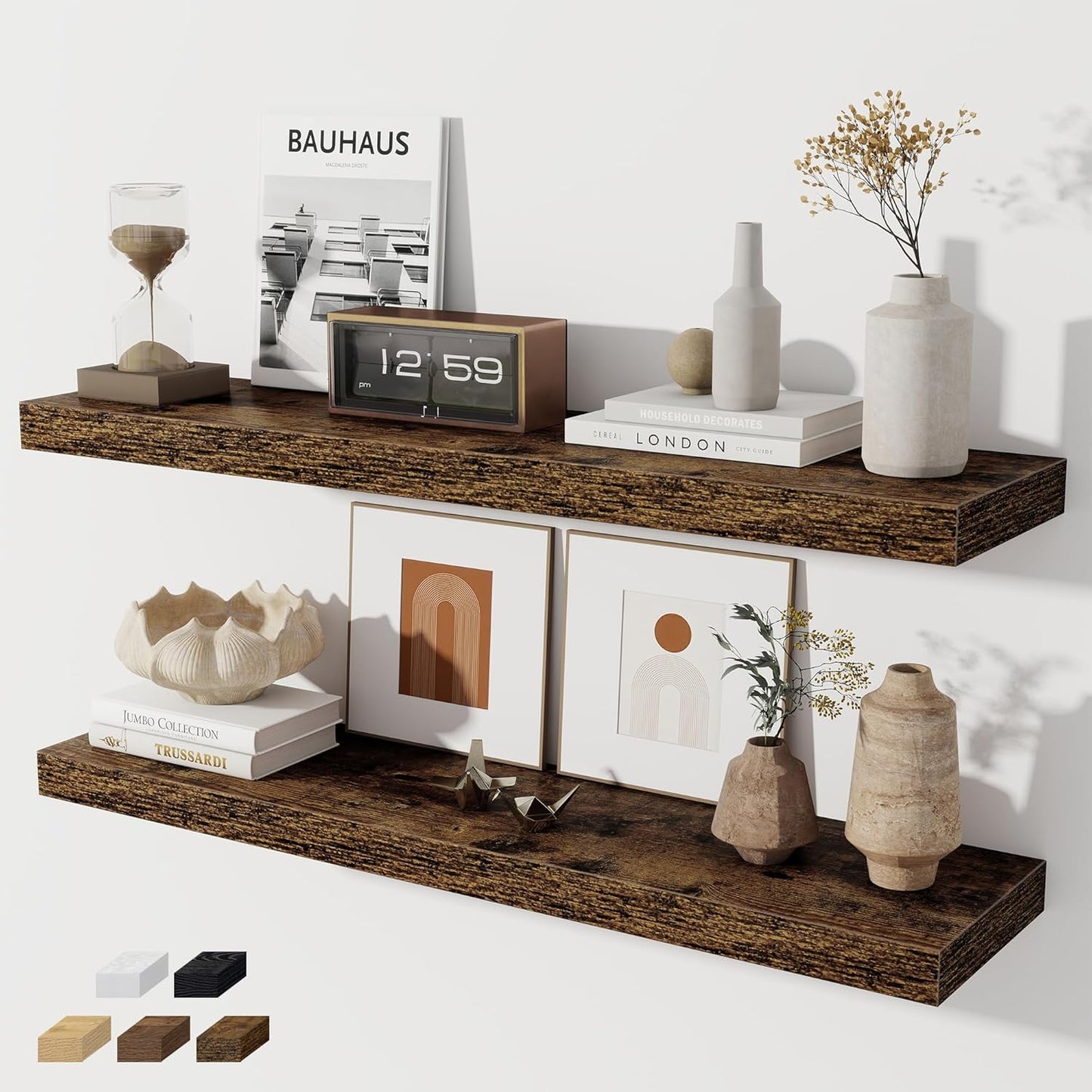 36 Inch Floating Shelves Set of 2 for Stylish Home Decor