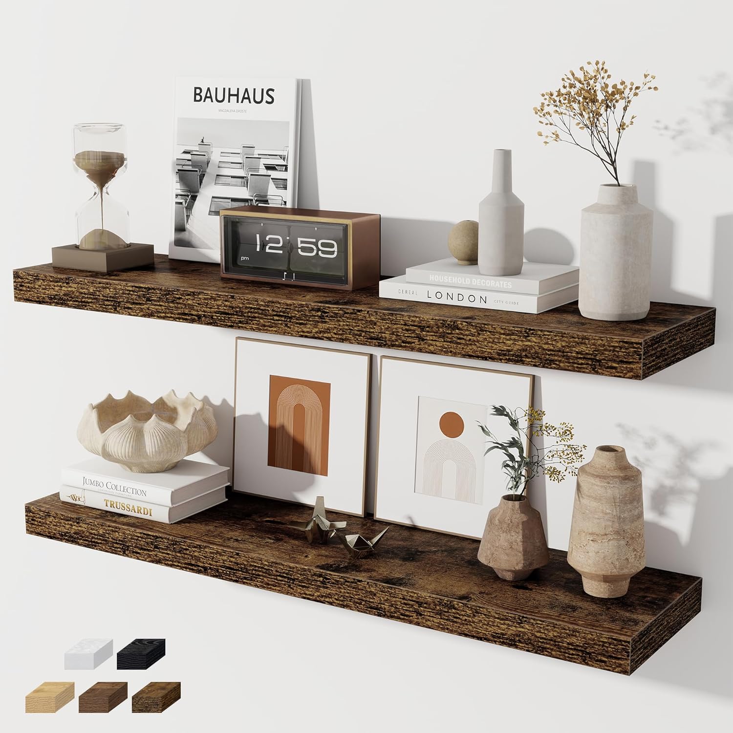 36 Inch Floating Shelves Set of 2 for Stylish Home Decor