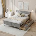 Giantex Wood Full Size Bed Frame with Storage Drawers for Comfort
