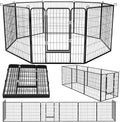 OFIKA Heavy Duty Metal Dog Playpen for Small to Medium Pets