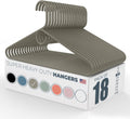 Super Heavy Duty Plastic Clothes Hangers Bulk - Slim Strong 18pk