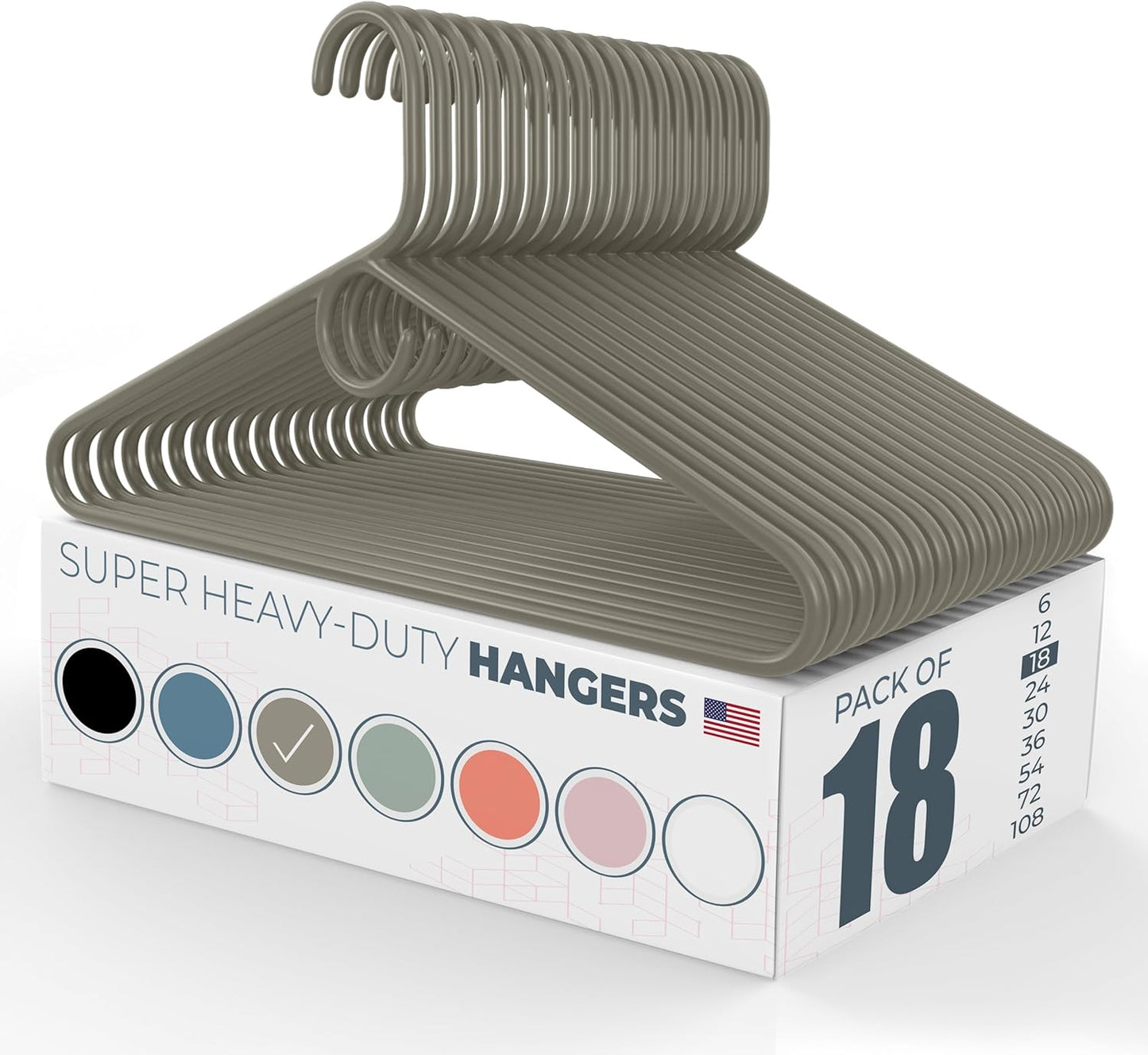 Super Heavy Duty Plastic Clothes Hangers for Closet Organization