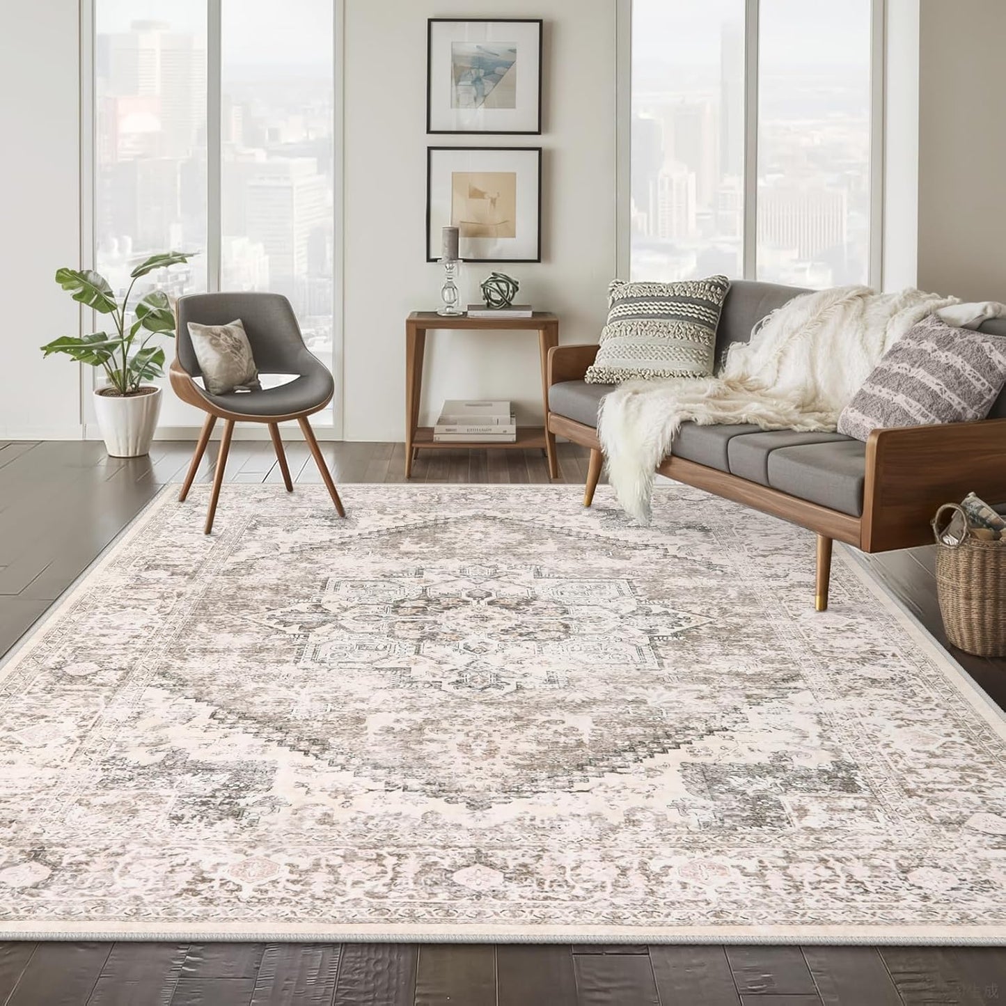 LIVEBOX 8X10 Area Rugs for Living Room, Soft Non-Slip Design