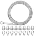 Thickened 1/4 in Stainless Steel Cable 75ft - Heavy Duty Zip Line Wire