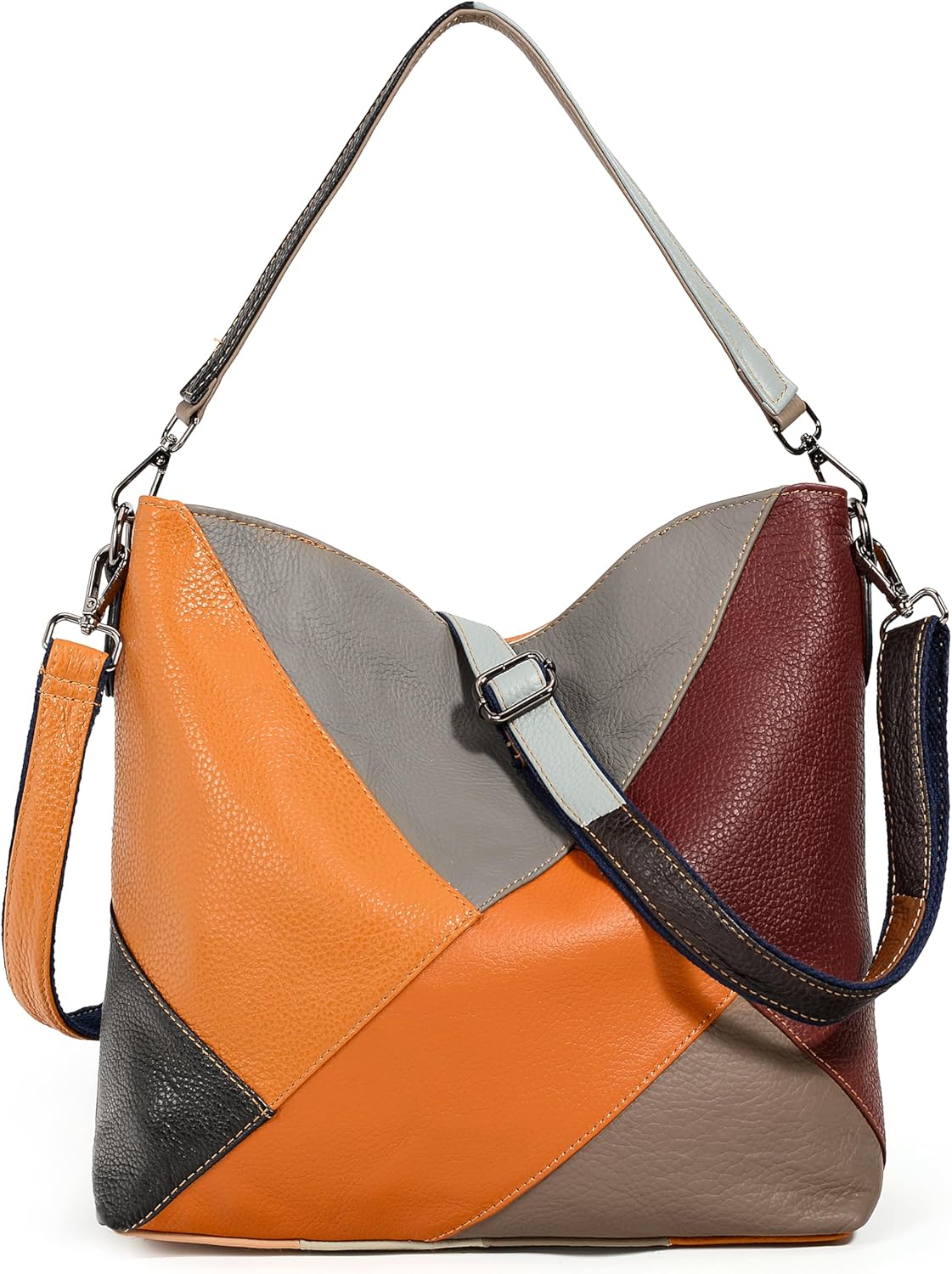 YALUXE Genuine Leather Shoulder Bags Stylish Hobo Handbags