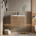 30ft Floating Bathroom Vanity with Sink Combo - Mid-Century Wall
