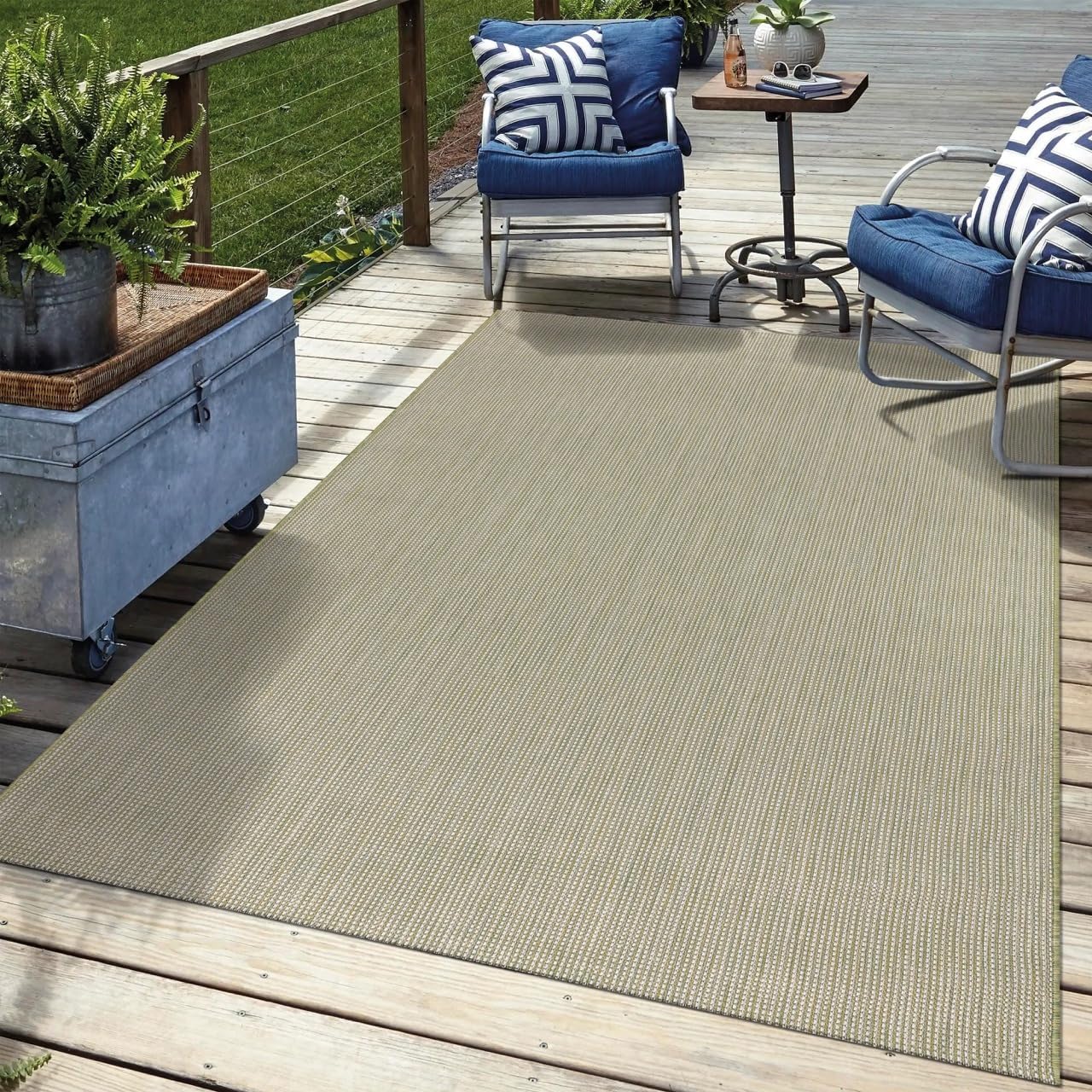 Keen Home Design Terrace Outdoor Area Rug - Washable 5x8 Rug