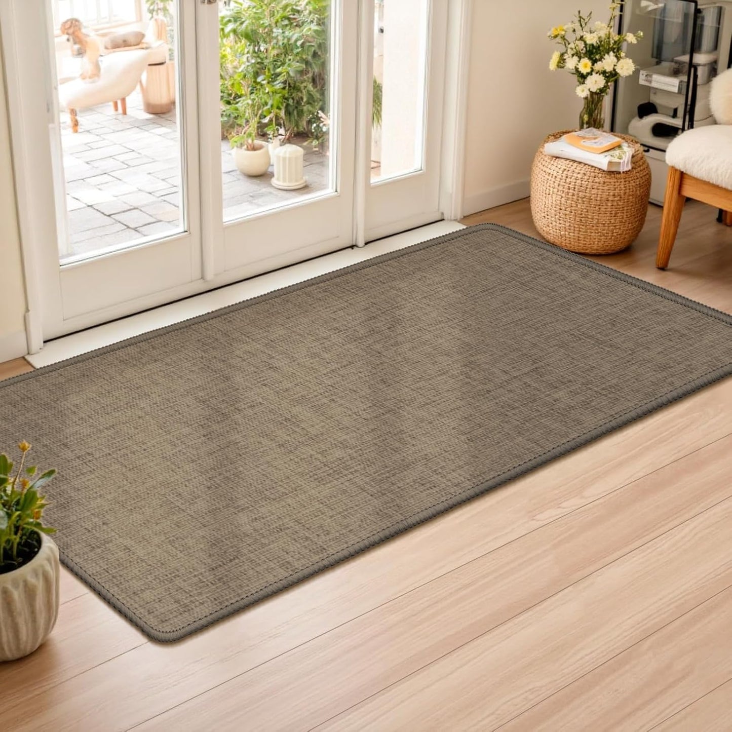 LEKEEPGO Ultra Thin Indoor Door Mat for Entryway, 24x47 in