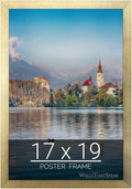 wallsthatspeak 17x19 Gold Picture Frame for Posters and Artwork - Slim