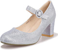 IDIFU Women's Candy Dress Mary Jane Pumps - Comfortable Low