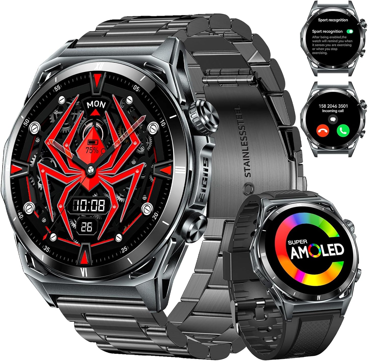 Rugged Tactical Smartwatch IP68 Waterproof - 178 Sport Modes