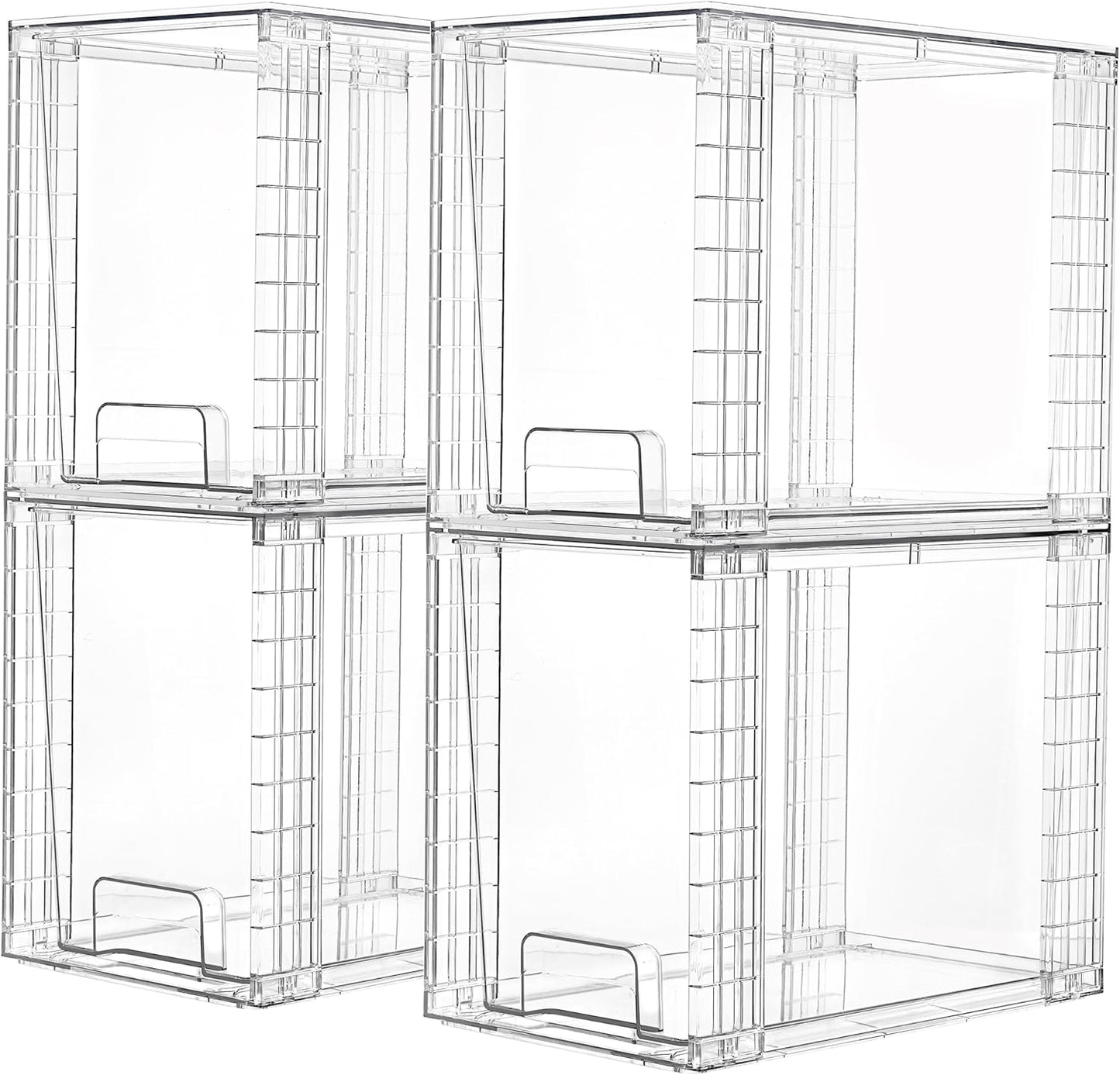 Vtopmart Clear Stackable Storage Drawers for Home Organization