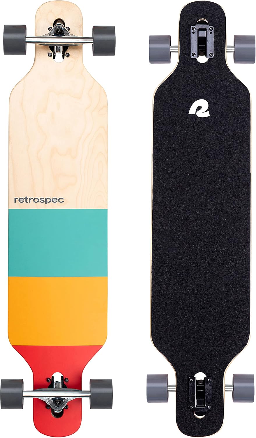 Retrospec Rift Drop-Through Longboard for Commuting and Cruising
