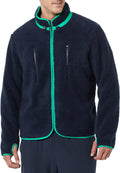 Men's Teddy Fleece Full-Zip Mock Neck Jacket for Cold Weather