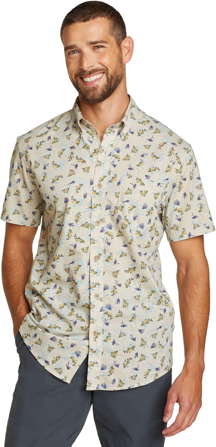 Eddie Bauer Mens Printed Baja Shirt for Comfort and Style