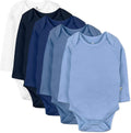 HonestBaby baby-boys 5-pack Long Sleeve Bodysuits - Soft Organic snaps