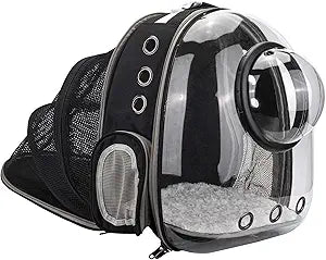 AJY Black Cat Carrier Backpack for Small Medium Pets Travel