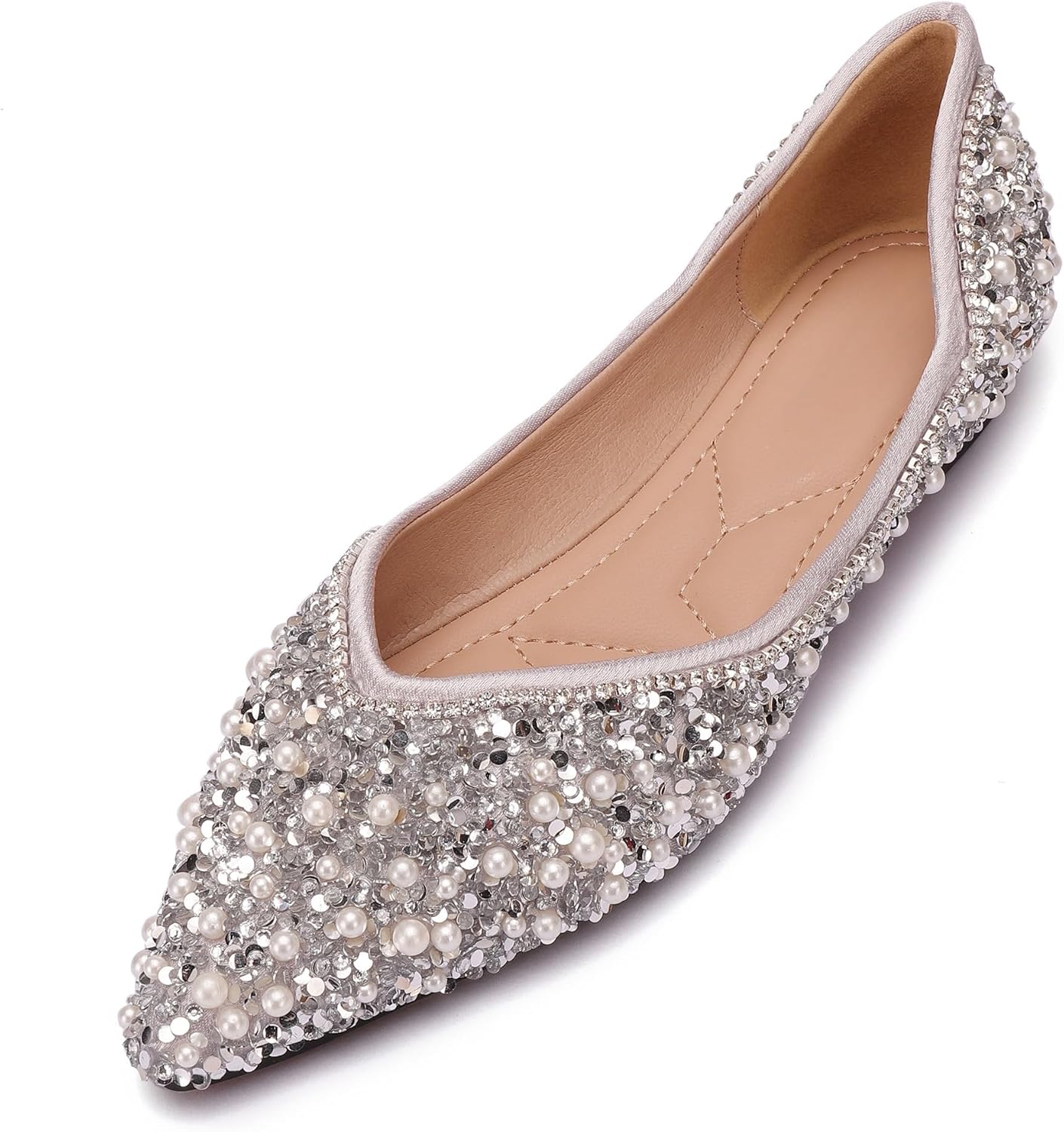 Women's Rhinestone Flats with Pointed Toe for Every Occasion