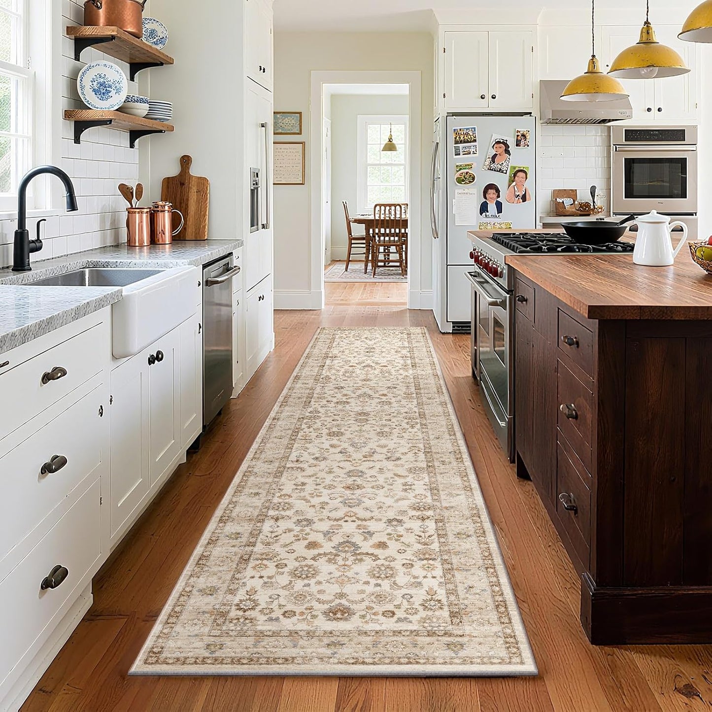 Washable Runners for Hallways Kitchen Rug: Soft Non-Slip Carpet