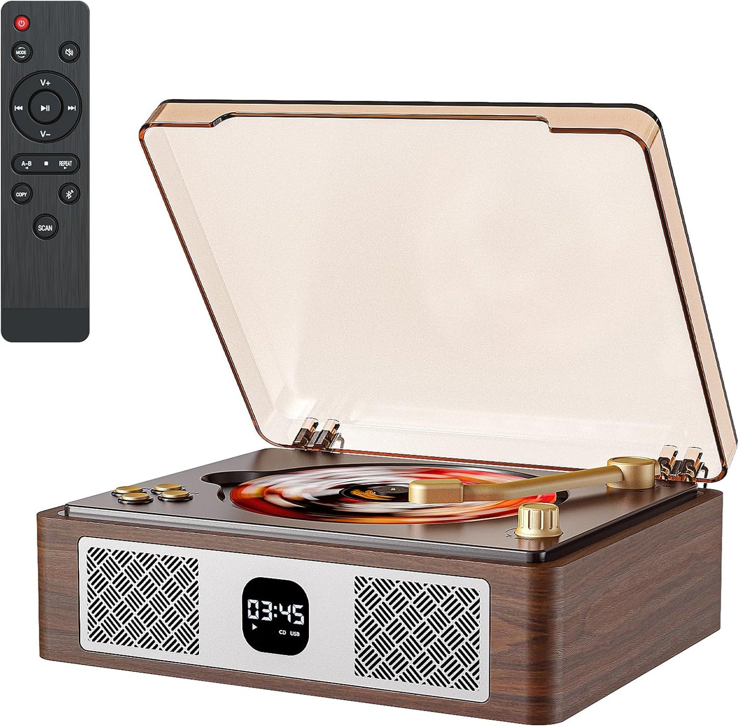 Nostalgic Retro CD Player with USB Ripping and Bluetooth Features