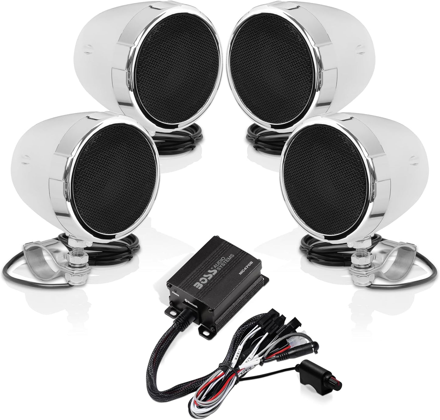BOSS Audio Systems MC470B Motorcycle Speakers and Amplifier System