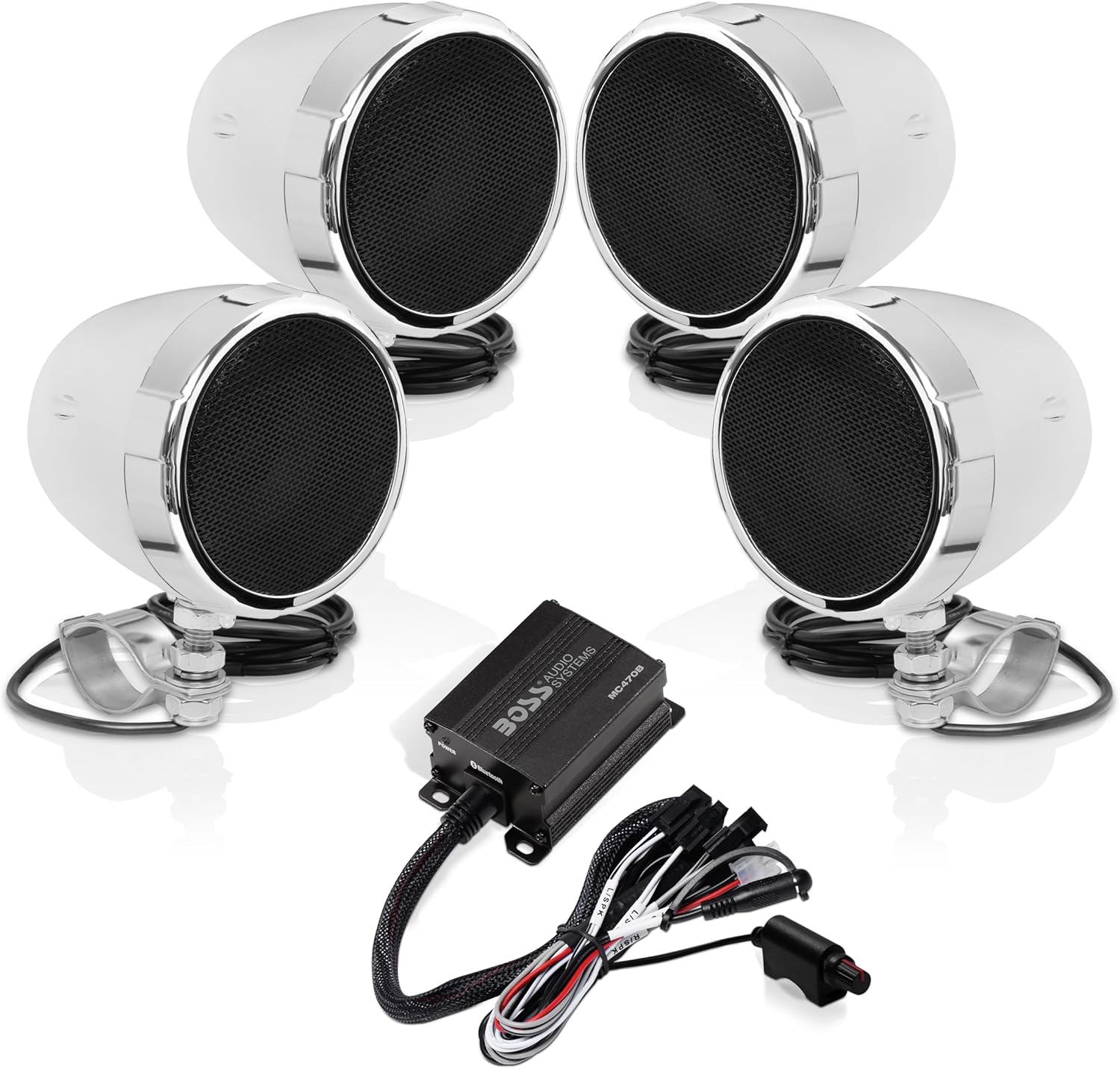 BOSS Audio Systems MC470B Motorcycle Speakers and Amplifier System
