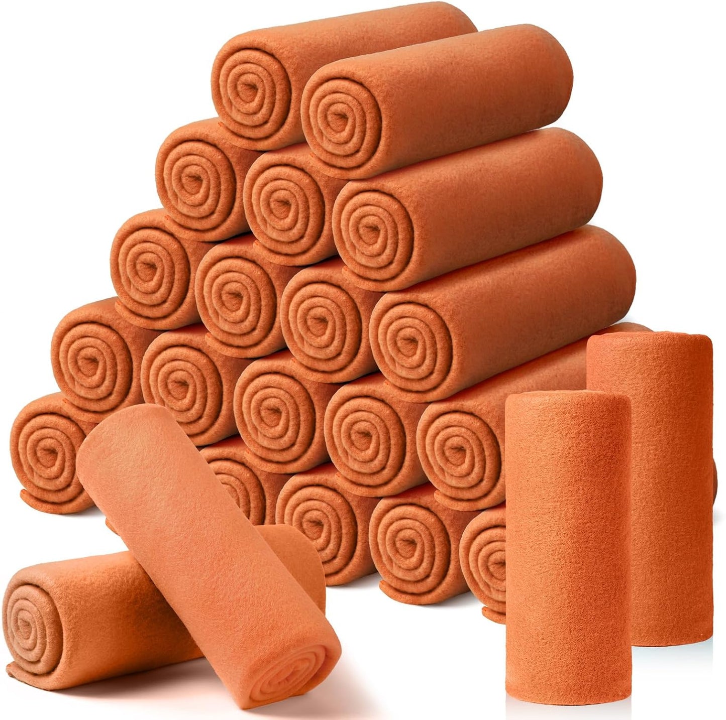 24 Packs Fleece Throw Blanket Soft Warm Lightweight Cozy Bulk