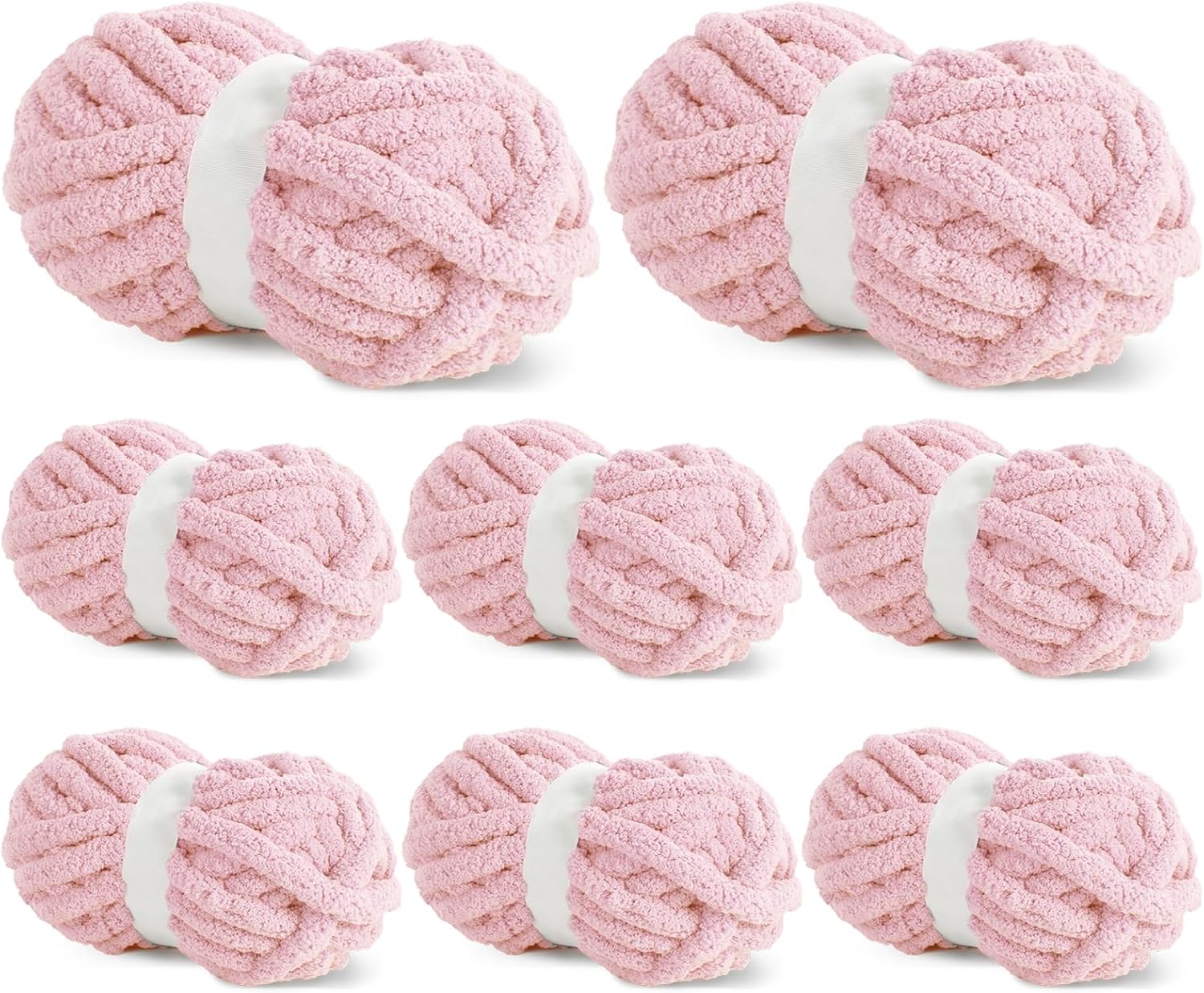 Chunky Chenille Yarn Set for Crocheting & Knitting Projects