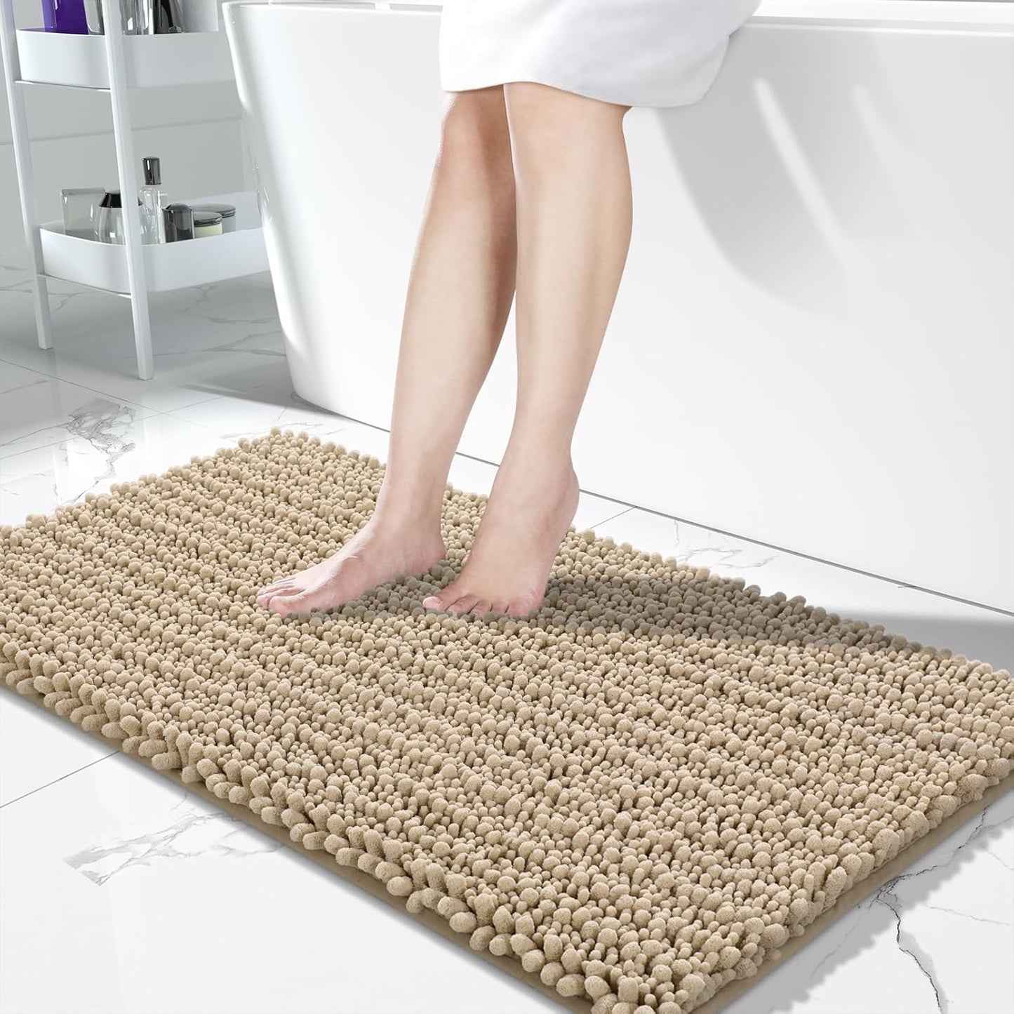 Yimobra Bathroom Runner Rug 55x24 Inch - Soft Chenille Mat