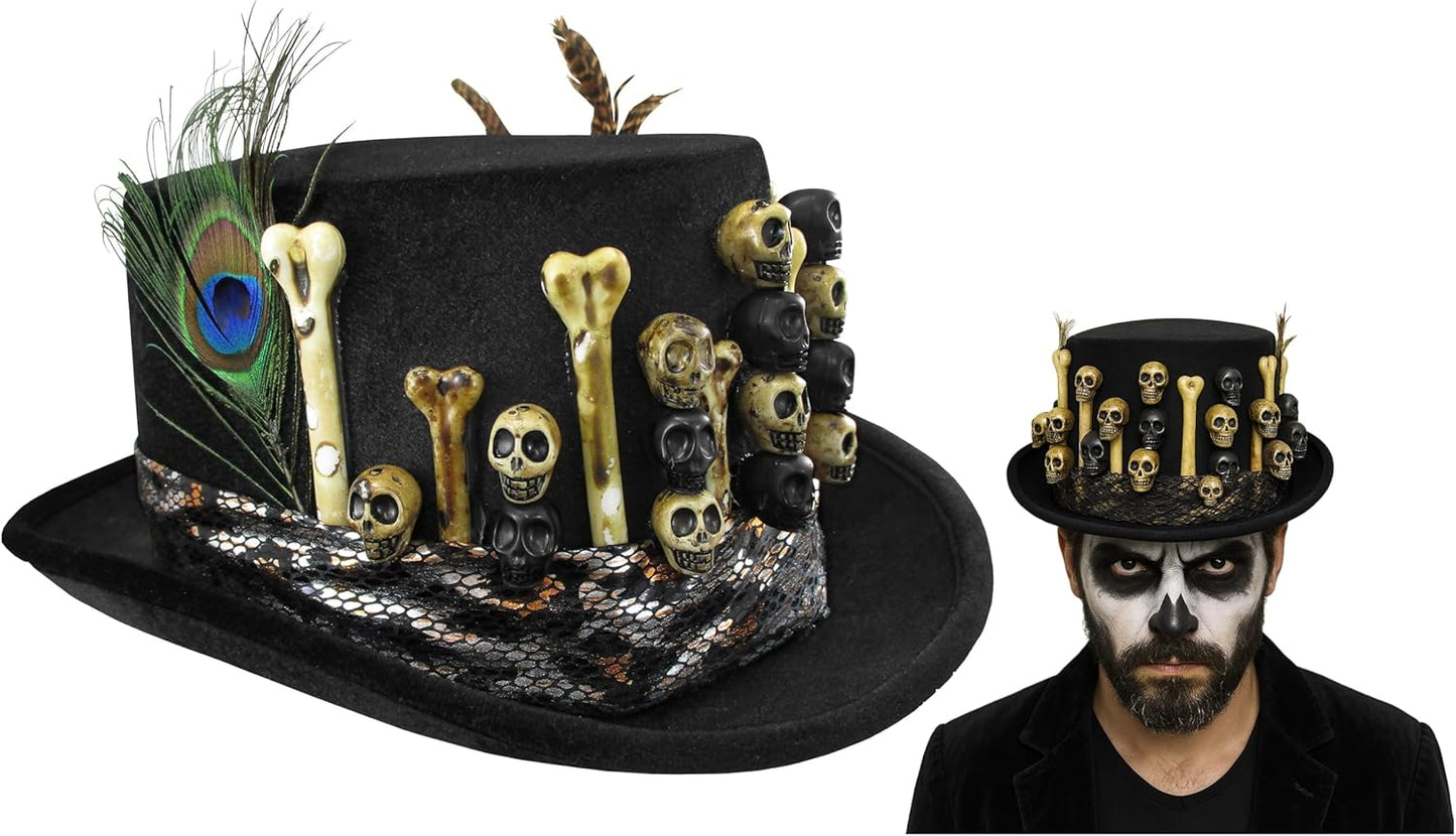 Nicky Bigs Novelties Deluxe Voodoo Top Hat for Halloween