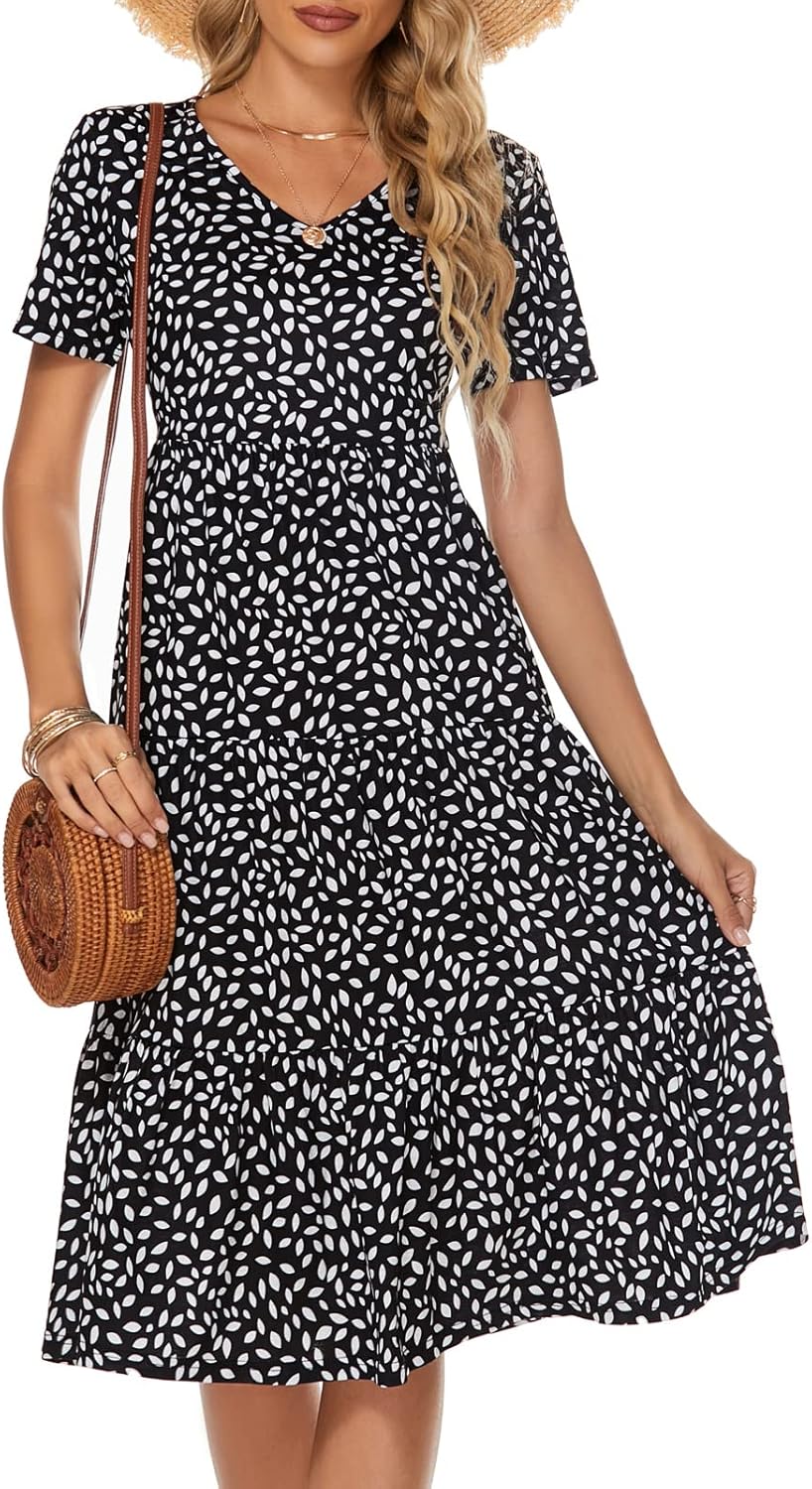 Berydress Women's Casual Summer Tiered Midi Dress for 2025