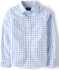 Boy's Long Sleeve Button Down Shirt - Classic Cotton Gingham