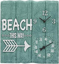 Taylor Beach This Way Poly Resin Clock and Thermometer - Outdoor Ready