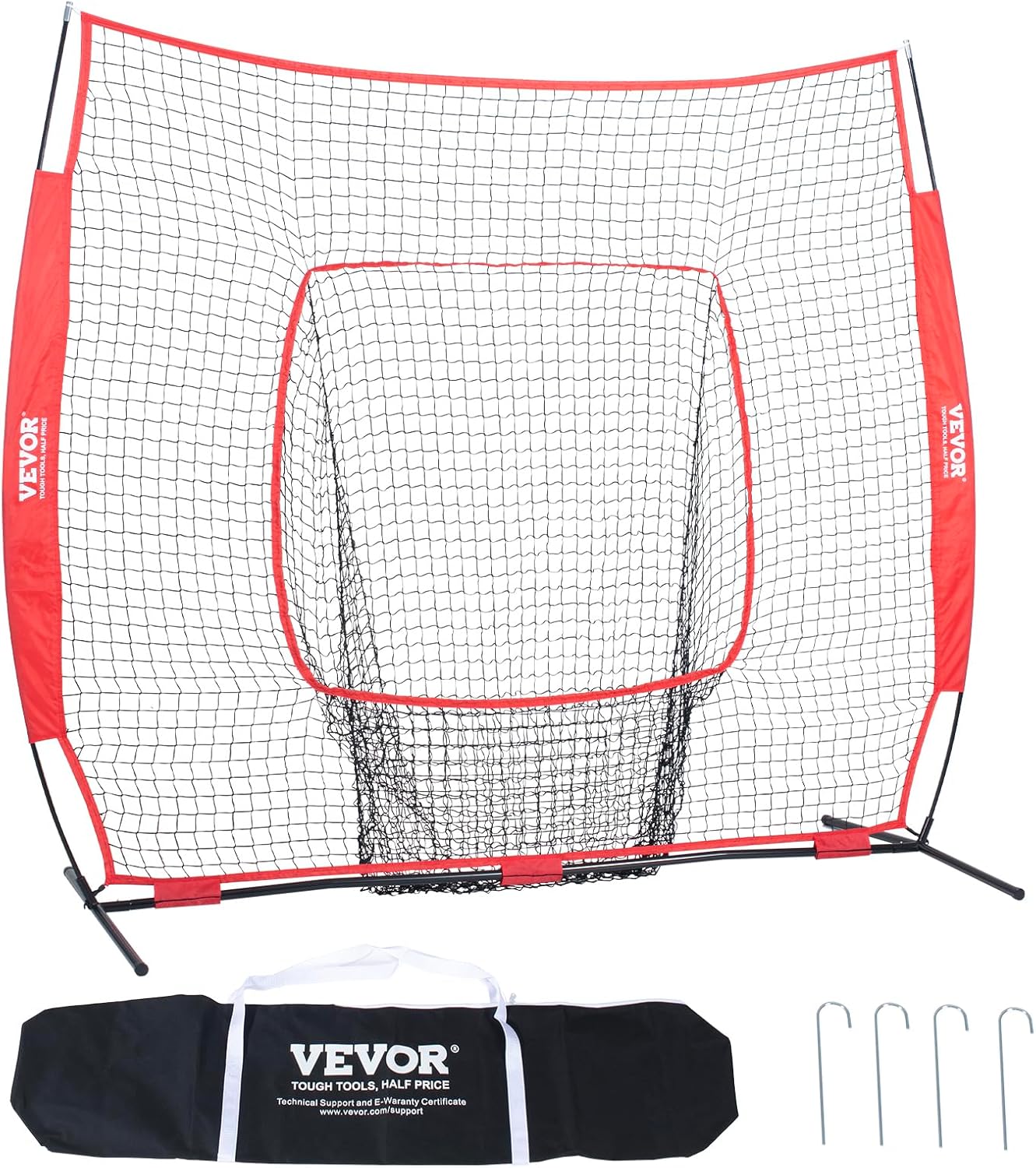 VEVOR 7x7ft Baseball Softball Practice Net for Training
