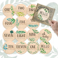 Reversible Wooden Baby Milestone Cards Set