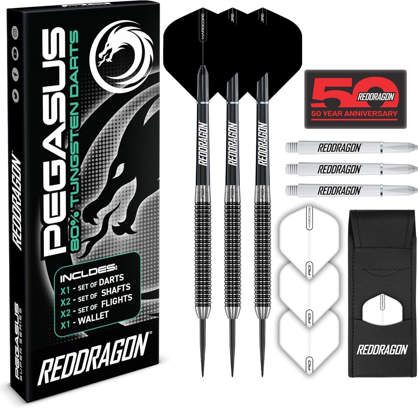 RED DRAGON Pegasus Professional Tungsten Steeltip Darts Set Review